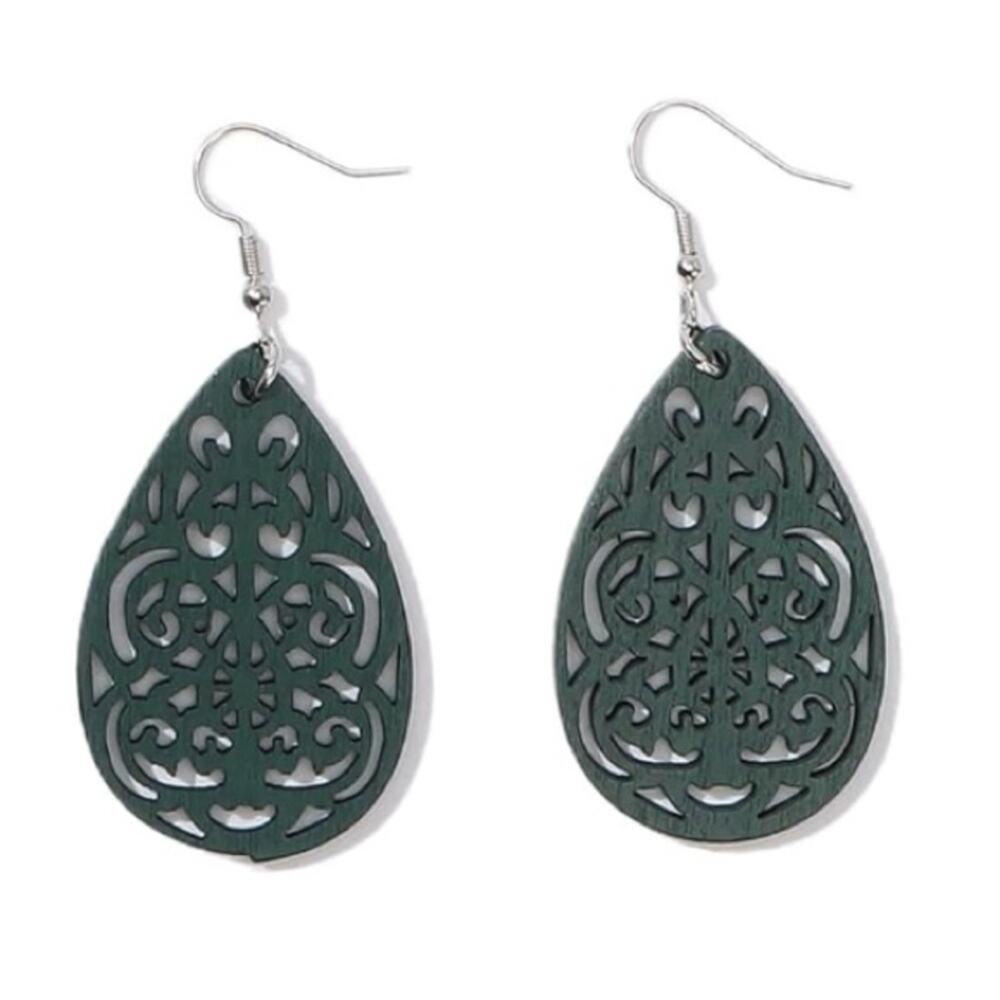 Teardrop Cutout Boho Earrings
